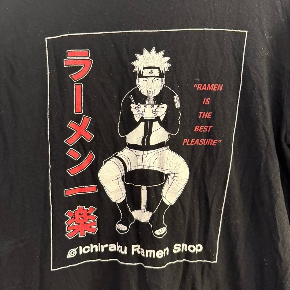 Vintage Y2K 2007 Naruto Shippuden Naruto Ramen Graphic Tee